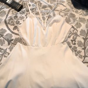 Lush white fit and flare dress